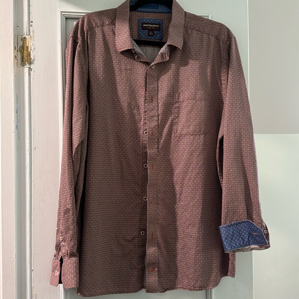 Mens Johnston and Murphy button up shirt XL